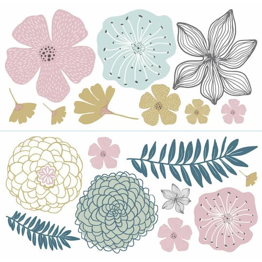 RoomMates Perennial Blooms Peel & Stick Giant Wall Decals
